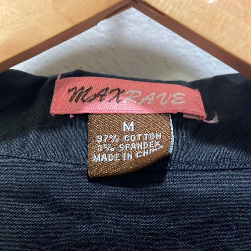 MAX Rave woman’s black button down shirt - Picture 4 of 9